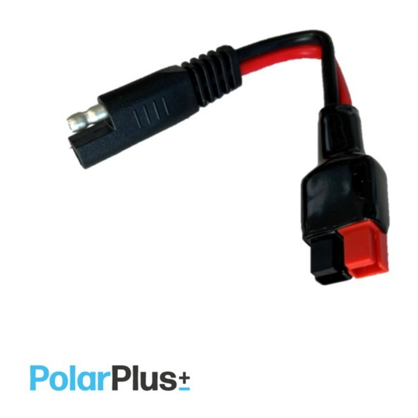 POLARPLUS Solcellekabel QCS - Anderson sort-rød 2x 4mm²  - 10cm