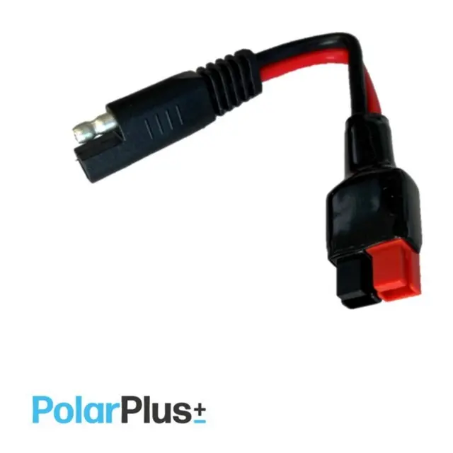 POLARPLUS Solcellekabel QCS - Anderson sort-rød 2x 4mm²  - 10cm 