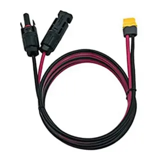 POLARPLUS Solcellekabel m/XT60 plugg sort/rød - MC4 &amp; XT60