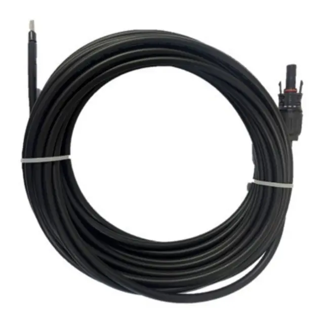 POLARPLUS Solcellekabel fortinnet 4mm2 m/ MC4 kontakt (ip67) - Sort -10 meter 