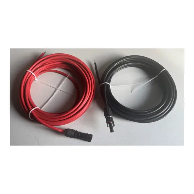 POLARPLUS Solcellekabel fortinnet 4mm2 med MC4 kontakt (ip67), sort 10 meter 