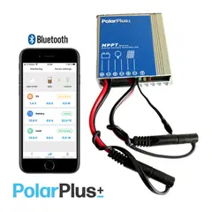 POLARPLUS&#160;solcelleregulator  10A Mppt for alle batterityper, 12v, Bluetooth