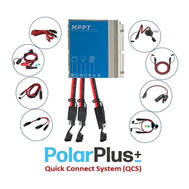 POLARPLUS solcelleregulator  10A Mppt for alle batterityper, 12v, Bluetooth 