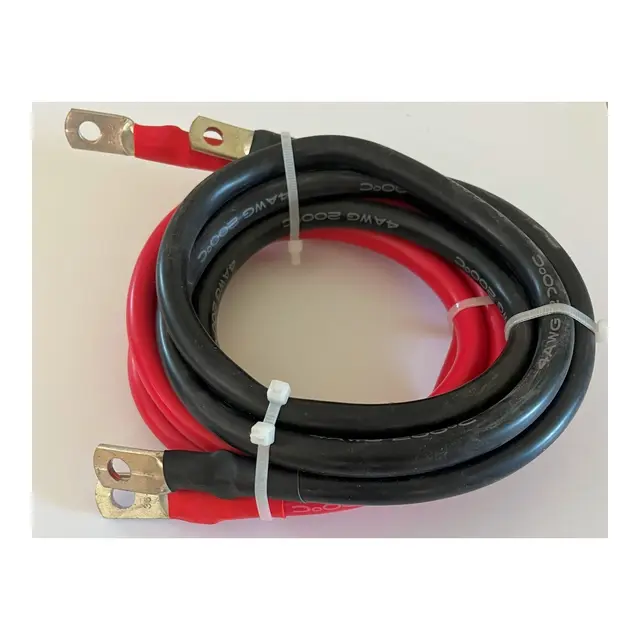 POLARPLUS 2x 25mm² Batteri/inverter med Ø8,2mm ringterminaler 1,5 meter lang 