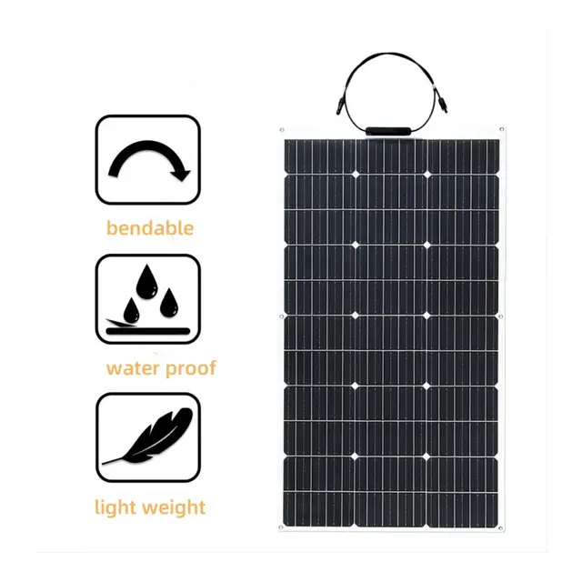 POLARPLUS 150w Fleksibelt Solpanel 60x128cm med TOPCon N-Type halvceller 