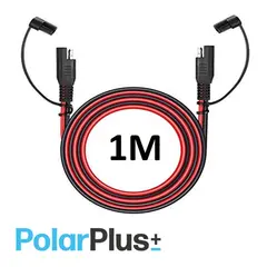 POLARPLUS skj&#248;tekabel sort-r&#248;d 2x 4mm&#178; 1Meter