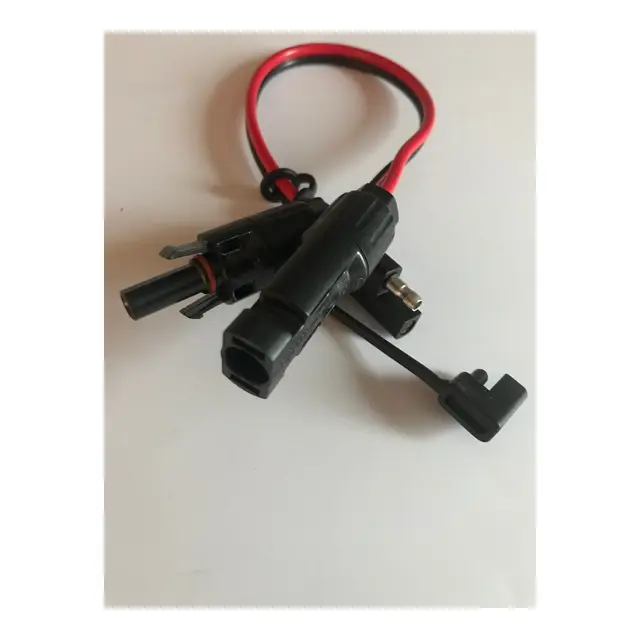 POLARPLUS QCS Kabel - 30cm Overgang MC4 - sort-rød 2x 4mm² 