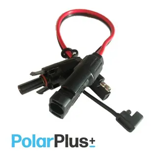 POLARPLUS QCS Kabel - 30cm Overgang MC4 - sort-r&#248;d 2x 4mm&#178;