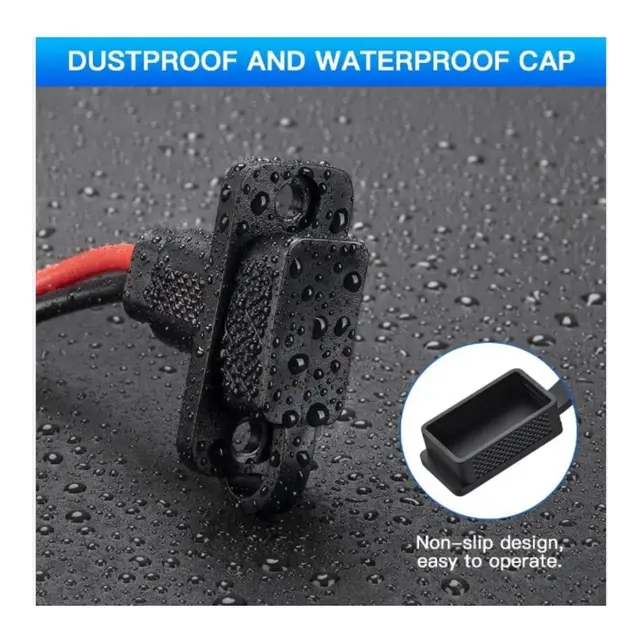 POLARPLUS veggkontakt kabel rød-sort 2x 4mm²  (30cm) 