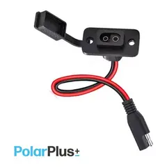 POLARPLUS veggkontakt kabel r&#248;d-sort 2x 4mm&#178;  (30cm)