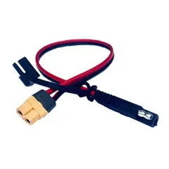 POLARPLUS Solcellekabel m/XT60 plugg 2x 4mm² - sort/rød - MC4 &amp; XT60 - 40cm