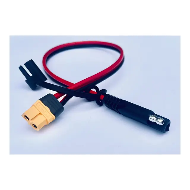 POLARPLUS kabel rød-sort  med XT60 plugg 2x 4mm² Hun, 40cm 