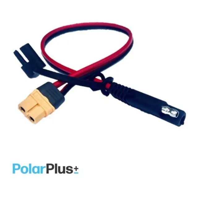 POLARPLUS kabel rød-sort  med XT60 plugg 2x 4mm² Hun, 40cm 