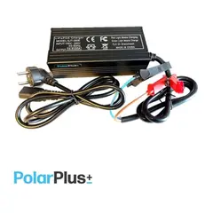 POLARPLUS 12v/20a lader for Litium kabler med krokodilleklemmer
