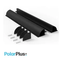 POLARPLUS Takspoiler-brakett  sort for solcellepaneler med rammebredde 76cm