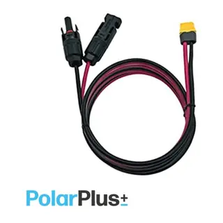 POLARPLUS Solcellekabel&#160;XT60 sort-r&#248;d 2x 2,5mm2 -&#160;MC4 - 1,5 meter