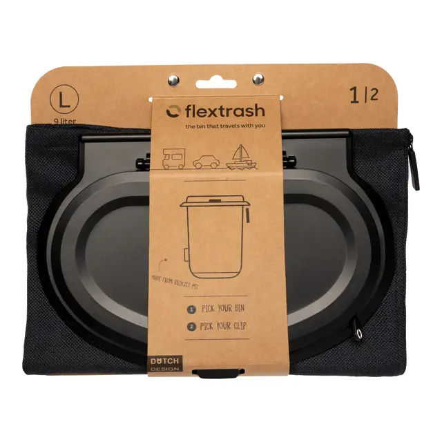 FLEXTRASH fleksibel Avfallsbeholder - 9L Navy Blue 
