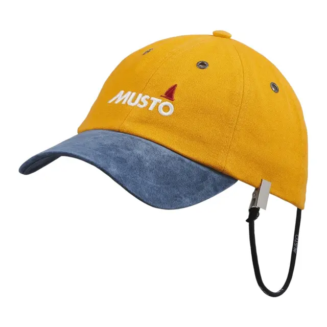 MUSTO Evolution Original Crew Caps Gold / Navy - One Size - m/vindstropp 