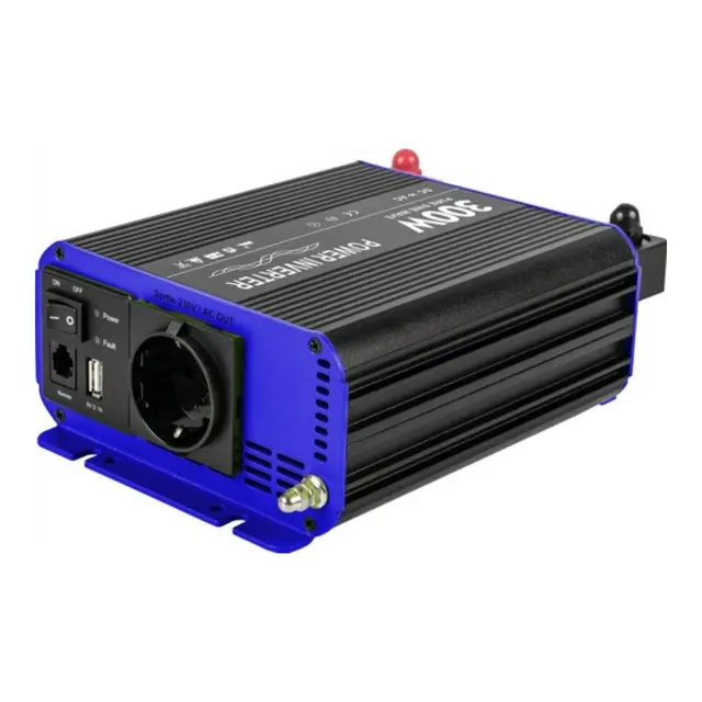 Inverter Sinus 12/220V m/fjernkontroll - 300W 