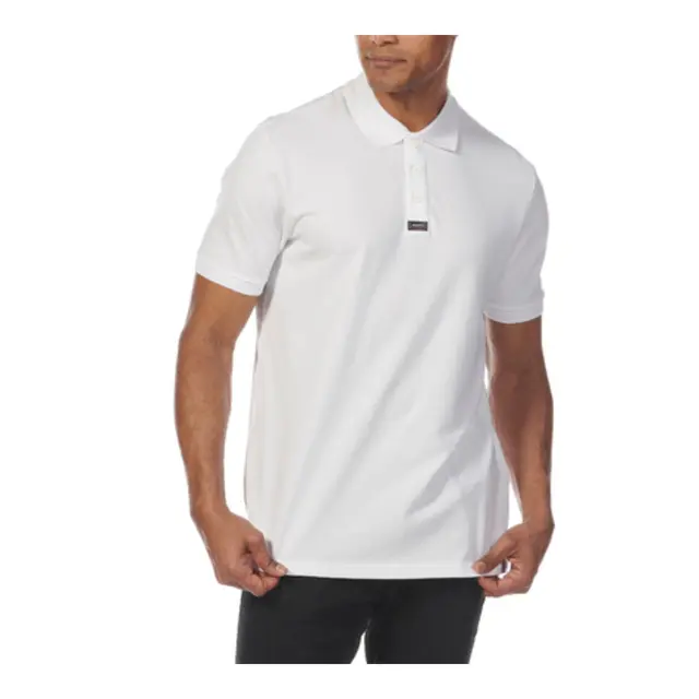 MUSTO ESSENTIAL Pique Polo Hvit - Str. S 
