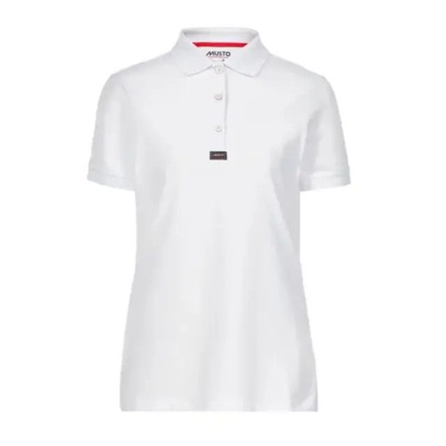 MUSTO ESSENTIAL Pique Polo - Dame Hvit - Str. S (10) 