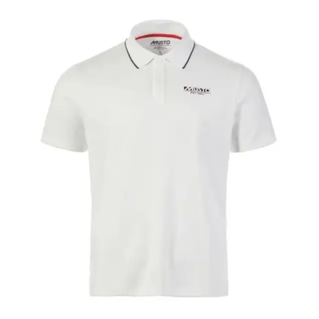 MUSTO 1964 UV Short-Sleeve Polo Pique Hvit - Str. S 