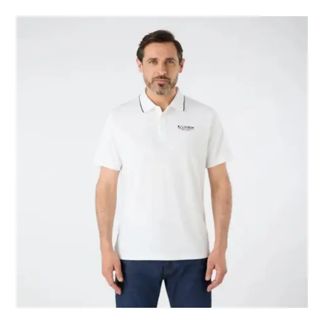 MUSTO 1964 UV Short-Sleeve Polo Pique Hvit - Str. S 