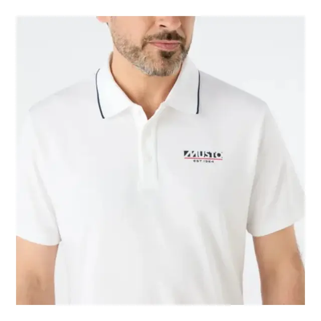 MUSTO 1964 UV Short-Sleeve Polo Pique Hvit - Str. S 