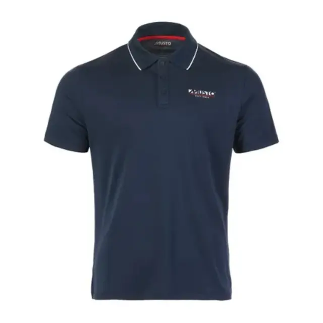 MUSTO 1964 UV Short-Sleeve Polo Pique Navy - Str. S 