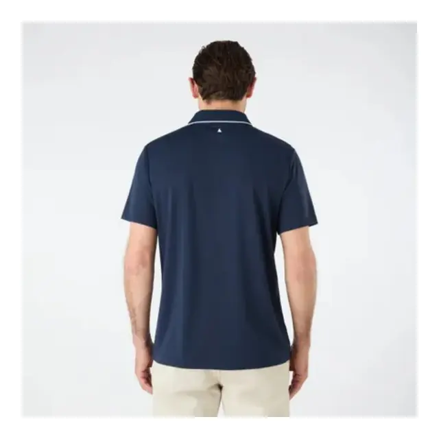 MUSTO 1964 UV Short-Sleeve Polo Pique Navy - Str. S 