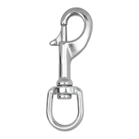 Karabinkrok med svivel - syrefast 316