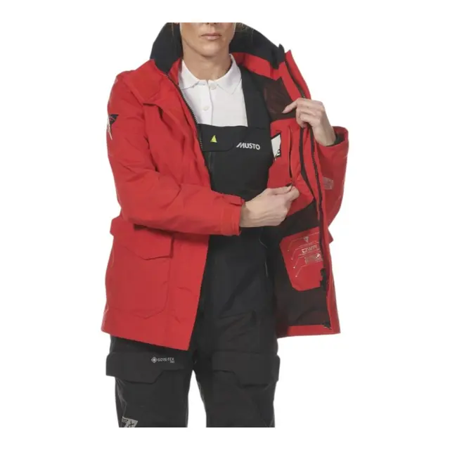 MUSTO BR1 Inshore Seiljakke - Dame True Red - Str. L (14) 
