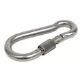 Karabinkrok med l&#229;s syrefast 316 40 mm - &#229;pning 4,5 mm