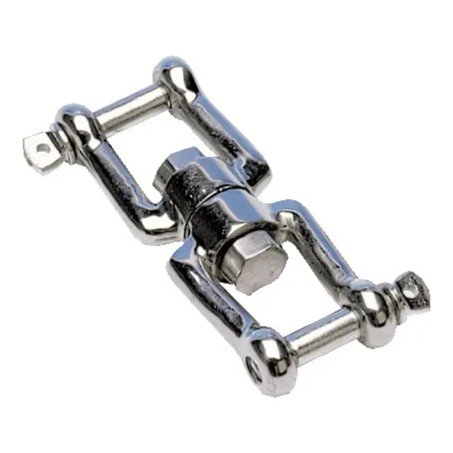 Svivel med gaffelender - 5mm Syrefast 316 