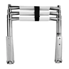 Teleskopisk badestige for plattform 3 trinn - 25,4 cm bredde - AISI 316