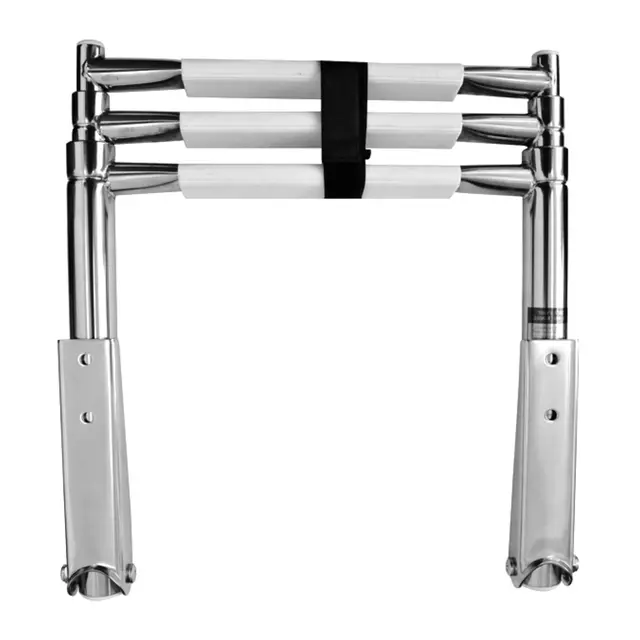 Teleskopisk badestige for plattform 4 trinn - 31 cm bredde - AISI 316 