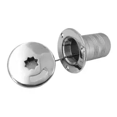 Dekksforskruvning - rett - syrefast stål 1 1/2'' (38mm) Vann- Vinsjhåndtak