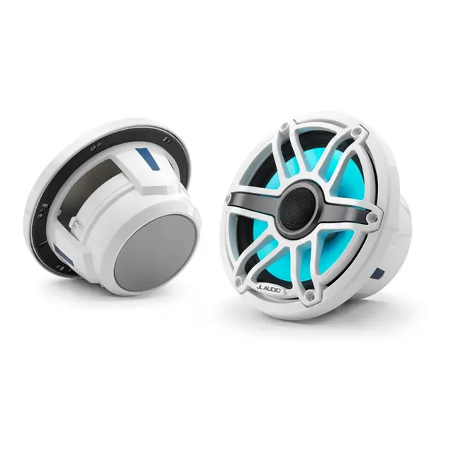 JL AUDIO M6 Marine høyttalere - 7,7" Sportshvit front - LED RGB - 4Ohm - 100W 