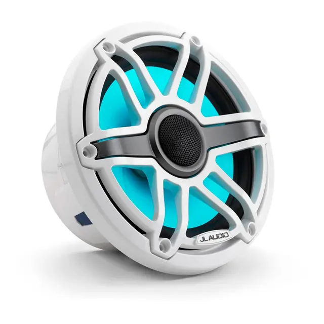 JL AUDIO M6 Marine høyttalere - 7,7" Sportshvit front - LED RGB - 4Ohm - 100W 