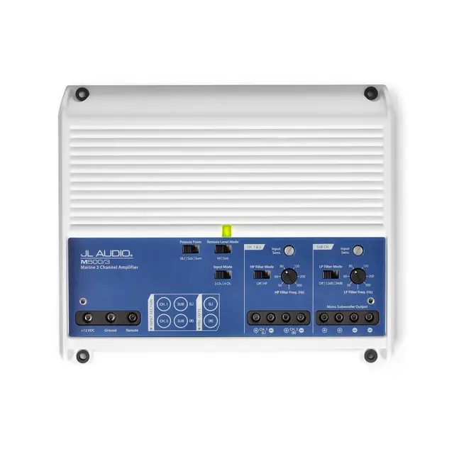 JL AUDIO   - M500/3 Marine forsterker 2x75W + 1x300W, KlasseD 