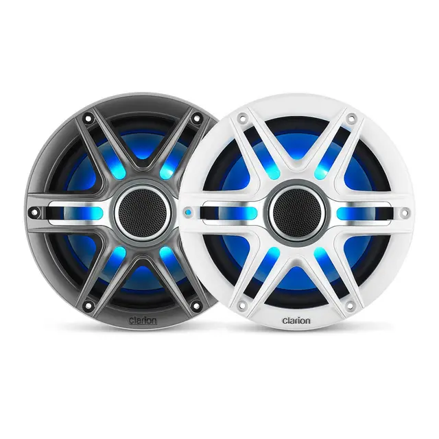 CLARION CMSP-771RGB-SWG marinehøyttalere Premium series 7,7" med LED - 60W 