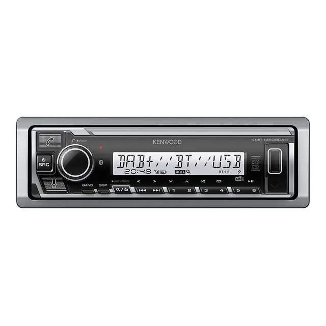 KENWOOD KMR-M508DAB - marine hovedenhet 4x50W USB AUX Blåtann 