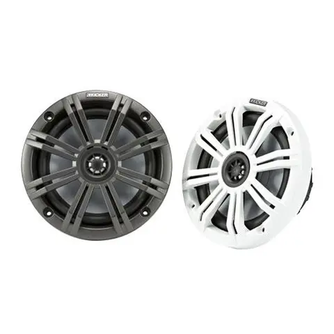 KICKER 45KM654 marine h&#248;yttaler (par) 6,5&quot; 4ohm (hvit og koksgr&#229; grill inkl.)