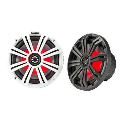 KICKER 45KM84L marine h&#248;yttaler (par) 8&quot; 4ohm (hvit og koksgr&#229; grill inkl.)