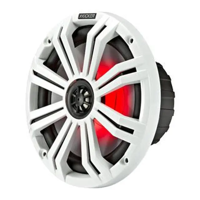 KICKER 45KM84L marine høyttaler (par) 8" 4ohm (hvit og koksgrå grill inkl.) 