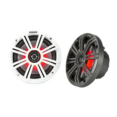 KICKER  45KM654L marine høyttaler (par) 6,5" 4ohm (hvit og koksgrå grill inkl.) 