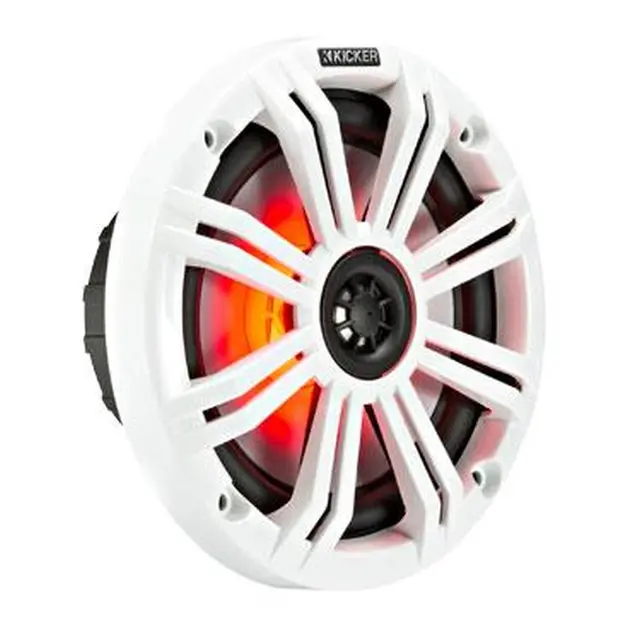 KICKER  45KM654L marine høyttaler (par) 6,5" 4ohm (hvit og koksgrå grill inkl.) 