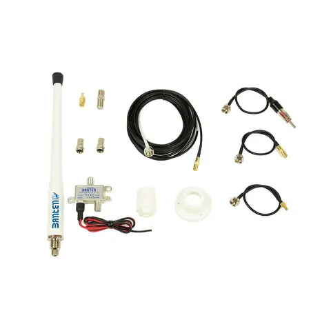BANTEN DAB+ Marine Antenne, 25cm m/diverse antennekoblinger og forsterker