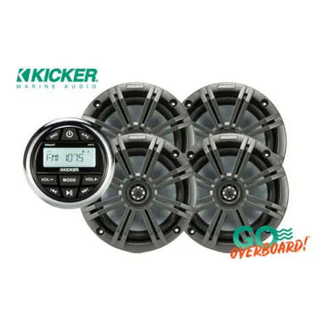 KICKER Båtsteriopakke 1+4 KMC2 + 2par KM654