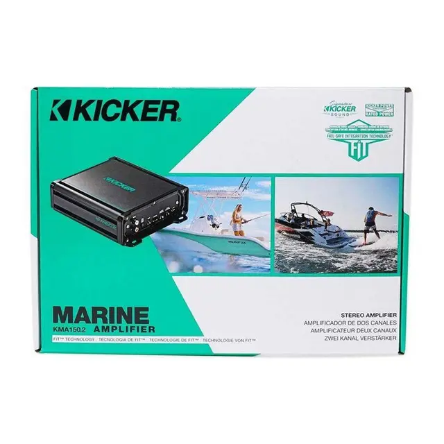 KICKER  Marinepakke KM65" Høyttalere, Amp, blåtannkontroller 